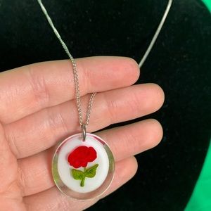 Vintage y2k Roses Statement Necklace